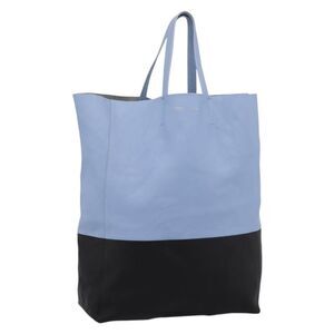 Celine Vertical Bi-Cabas Leather Blue Leather Tote Bag Bag